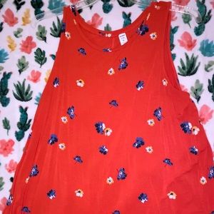 Old navy orange flowery blouse